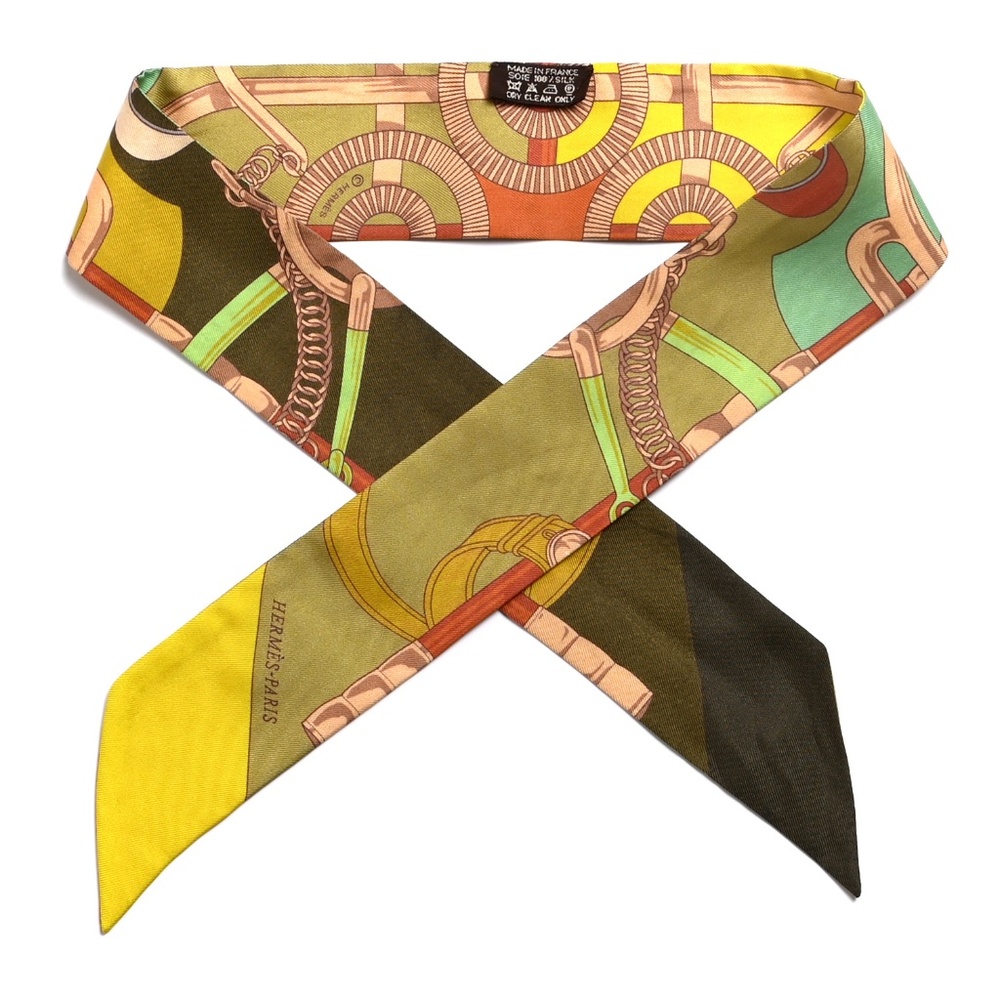 HERMES  Silk Eperon d'Or Twilly